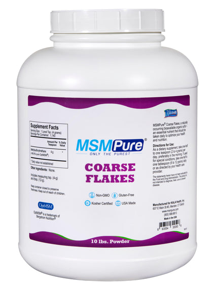 KALA HEALTH MSMPure MSM Powder coarse flakes front view