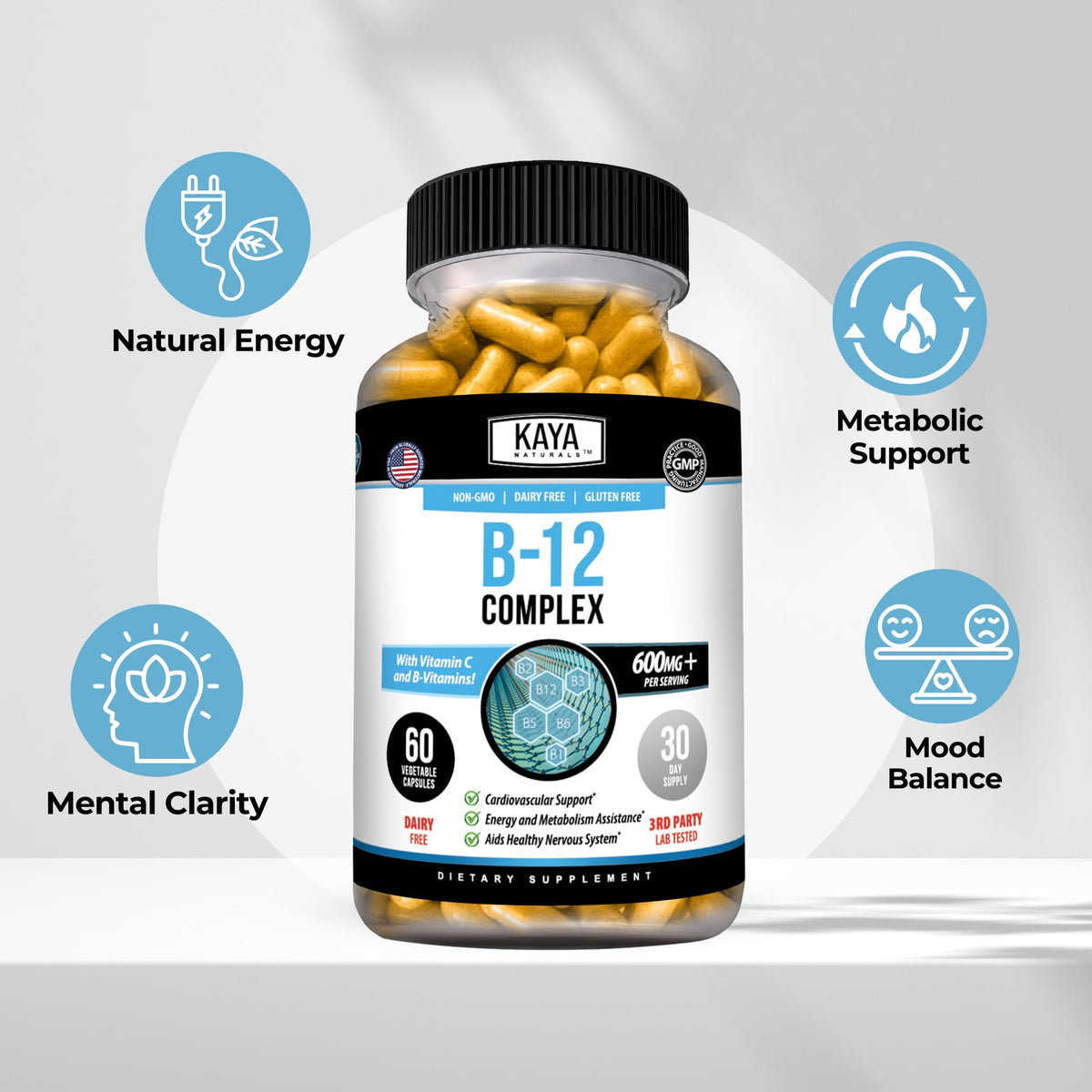 Kaya Naturals B-12 Complex Multivitamin ingredients list