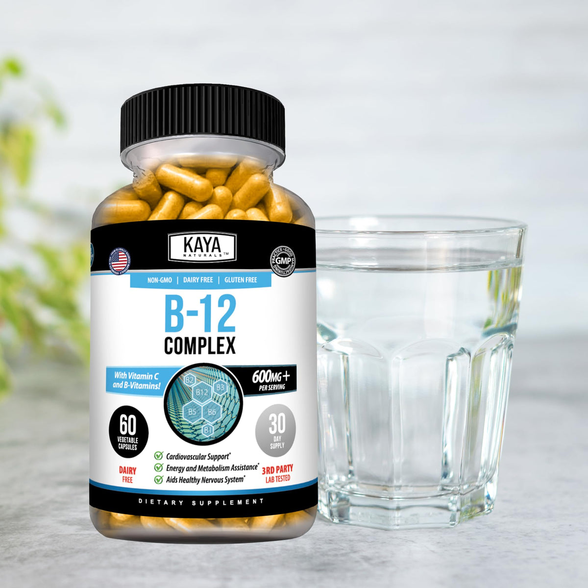 Kaya Naturals B-12 Complex Multivitamin with fresh fruits