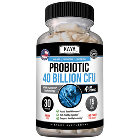 Kaya Naturals Probiotic 40 Billion CFU 30 Capsules front view