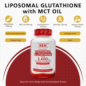 KEN Liposomal Glutathione 2400mg side view
