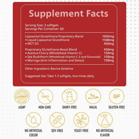 KEN Liposomal Glutathione 2400mg with MCT Oil and Vitamins