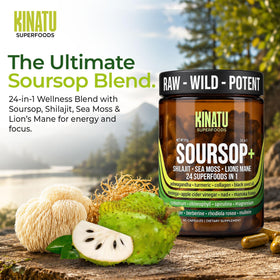 KINATU SUPERFOODS Soursop 24-in-1 Superfood capsules close-up