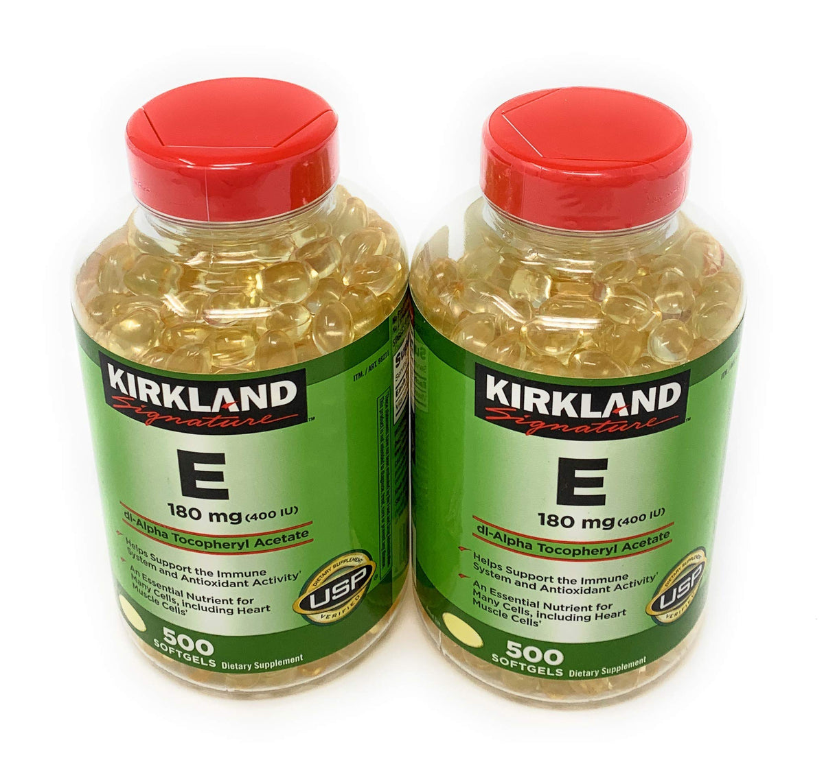 KIRKLAND Vitamin E 400 IU Softgels front view packaging