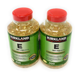 KIRKLAND Vitamin E 400 IU Softgels front view packaging