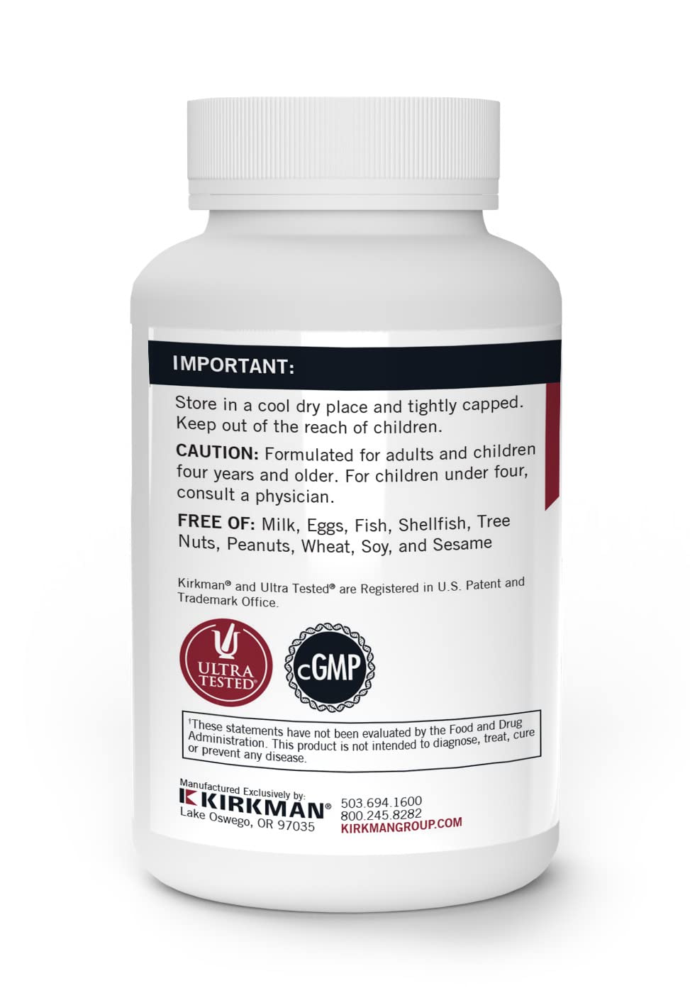 Kirkman Calcium 200 mg capsules close-up