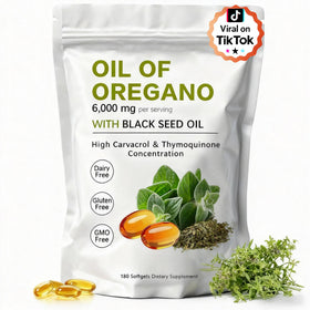 KITABIO Oregano Oil Softgels 6000mg front view