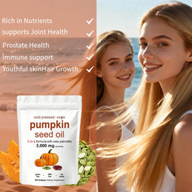 KITABIO Pumpkin Seed Oil Capsules with ingredients listed