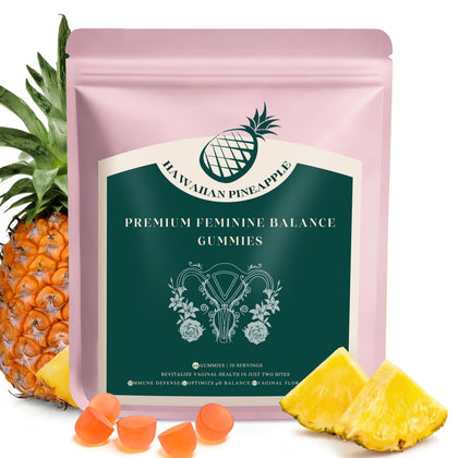 KLKIT Premium Feminine Balance Gummies pineapple flavour front view