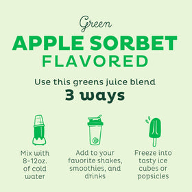 KOS Organic Super Greens Powder Green Apple nutritional information