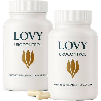KOVGOCY Urocontrol Capsules bottle front view with 60 capsules