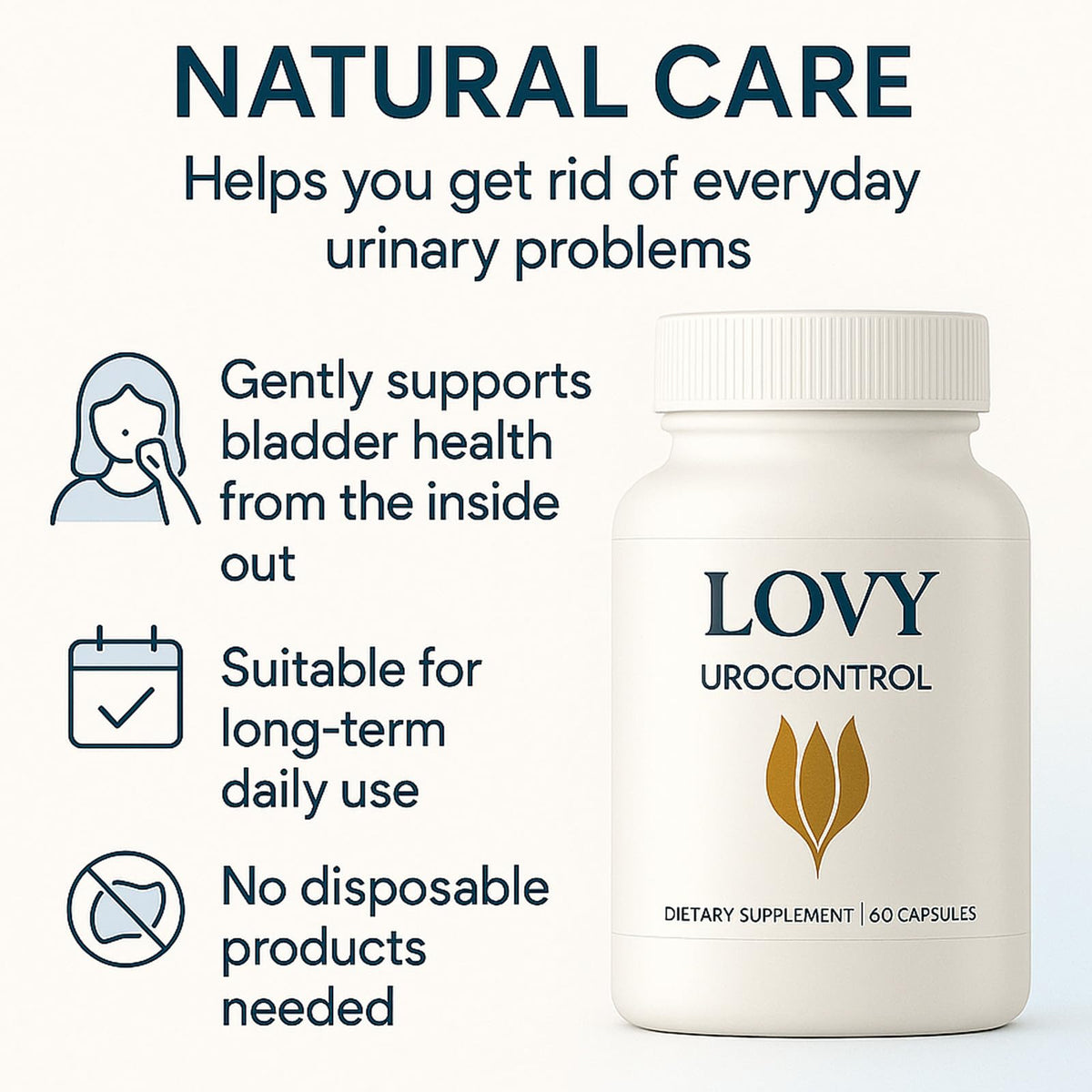KOVGOCY Urocontrol Capsules opened bottle with capsules