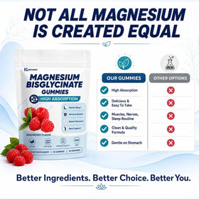 Kuerusor Magnesium Bisglycinate Gummies on a wooden table
