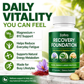 KWEZTY Zafira Organics Saffron Supplements bottle with capsules