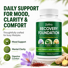 KWEZTY Zafira Organics Saffron Supplements lifestyle setting