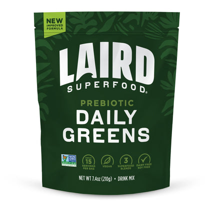 Laird Superfood Prebiotic Daily Greens Powder 227g front view