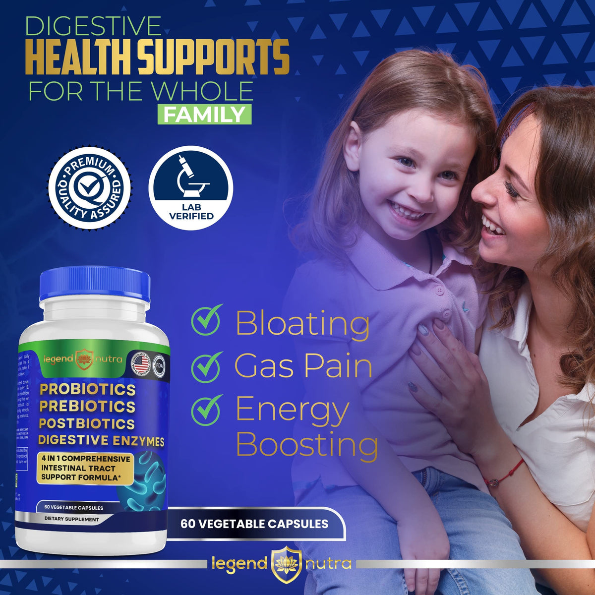 Legend Nutra Probiotics packaging side view