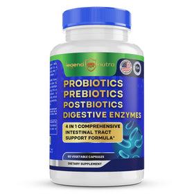Legend Nutra Probiotics Prebiotics Postbiotics 4 in 1 Formula front view