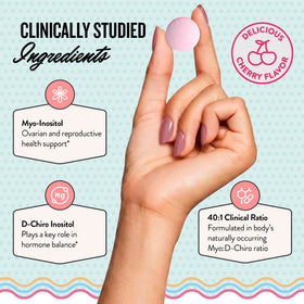 Legendairy Milk Myo Inositol cherry tablets package side view