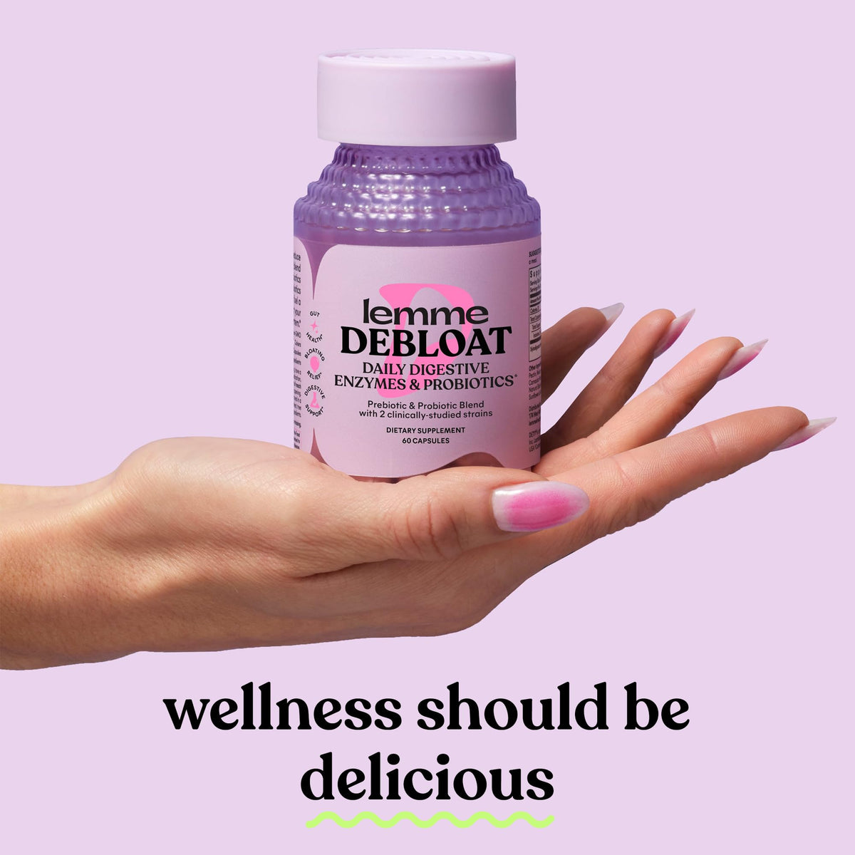 Lemme Probiotic Capsules opened bottle view