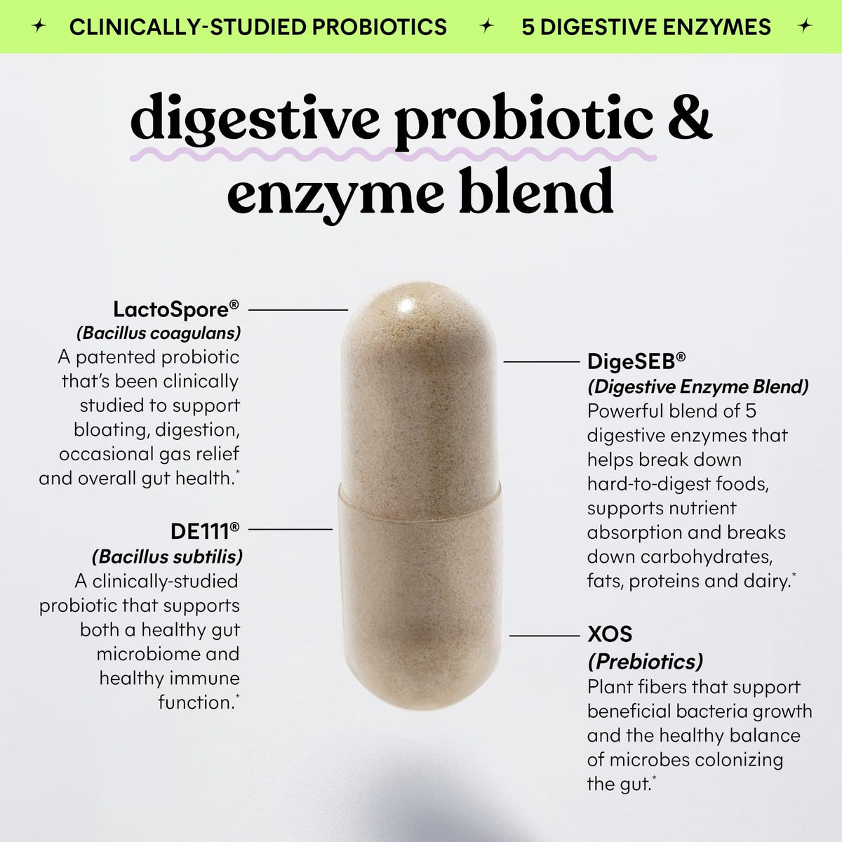 Lemme Probiotic Capsules showing supplement facts