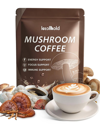 letollhold Mushroom Coffee 6-in-1 packaging front view
