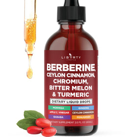 Liberty Lifestyle Berberine with Ceylon Cinnamon Liquid Drops 2 OZ front view