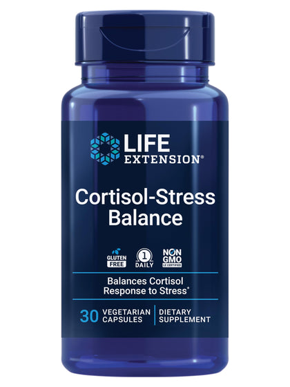 Life Extension Cortisol-Stress Balance 30 Capsules front view