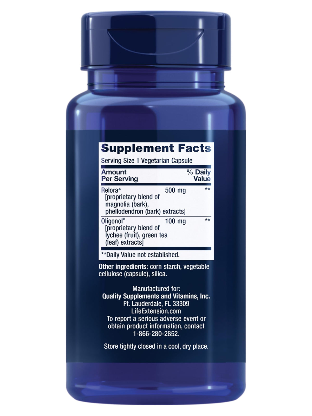 Life Extension Cortisol-Stress Balance side view with label