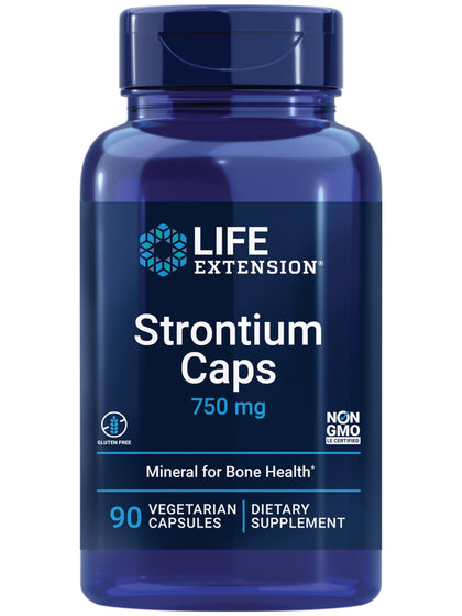 Life Extension Strontium Caps 90 Capsules front view