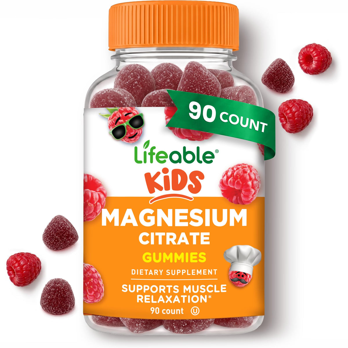 Lifeable Magnesium Gummies for Kids bottle front view