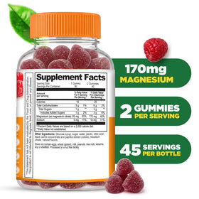 Lifeable Magnesium Gummies for Kids peach and raspberry flavour