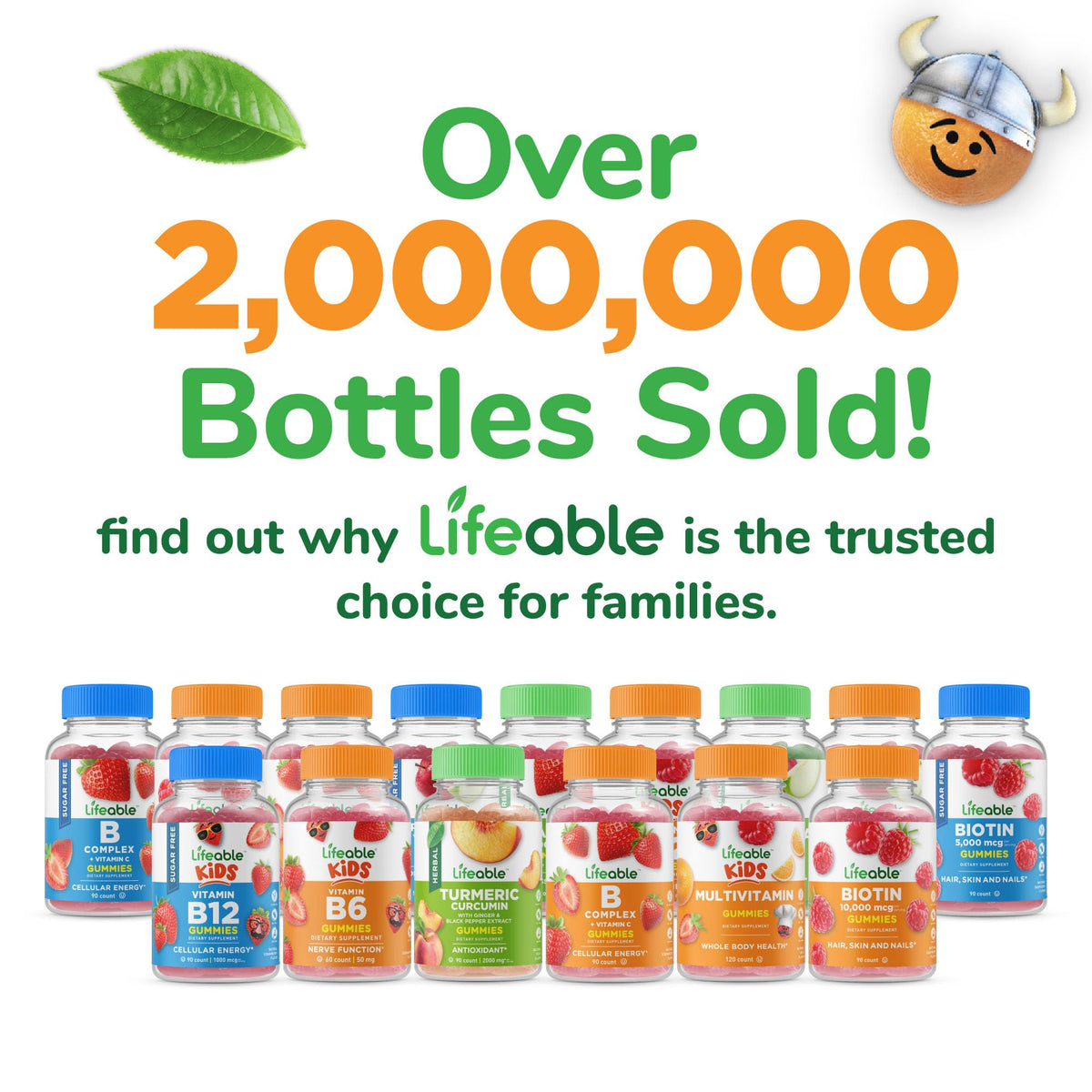 Lifeable Magnesium Gummies for Kids vegetarian label
