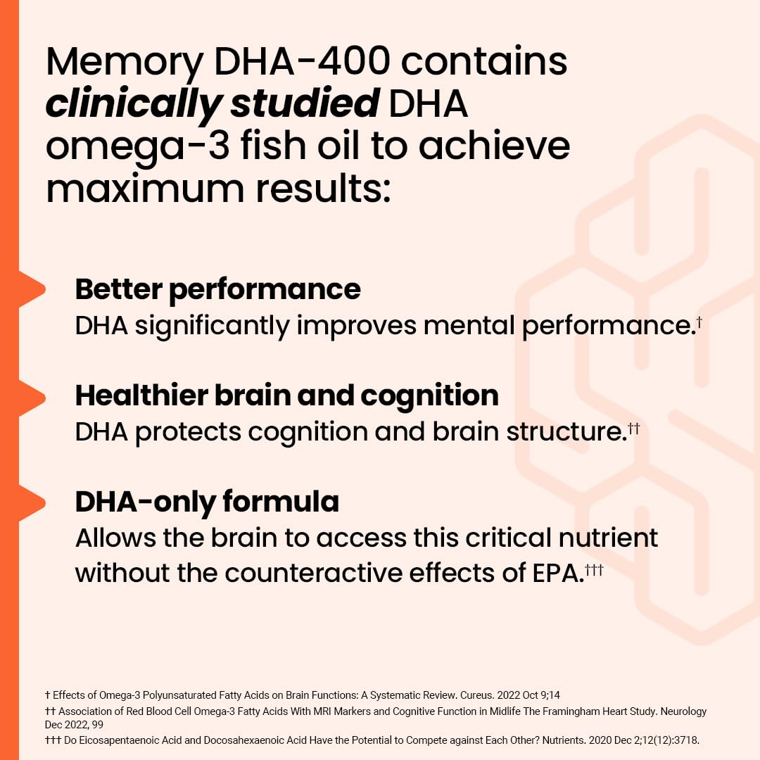 LifeSeasons NeuroQ Memory DHA-400 packaging side view