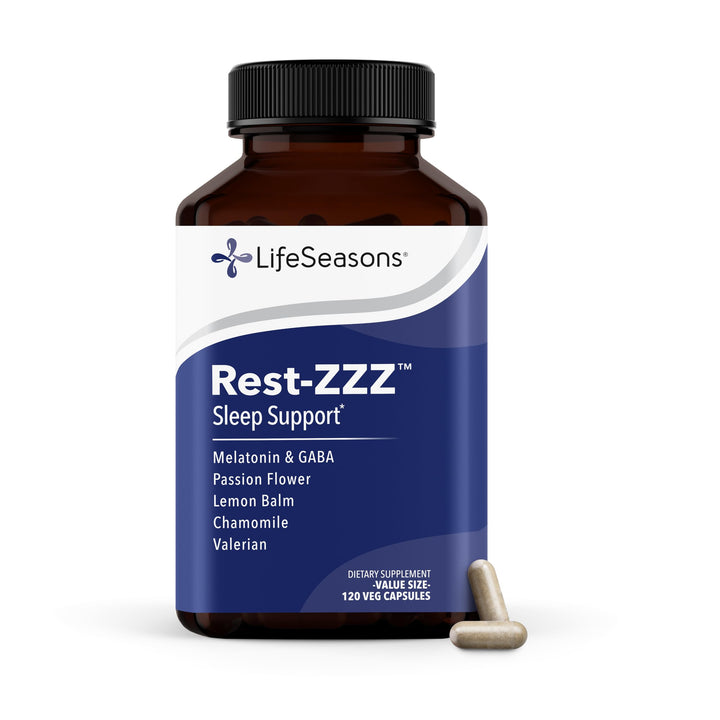 LifeSeasons Rest-ZZZ Natural Supplement 120 Capsules front view