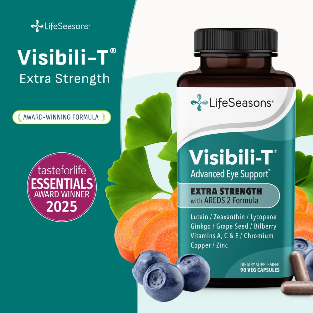 LifeSeasons Visibili-T Extra Strength capsules with measuring spoon