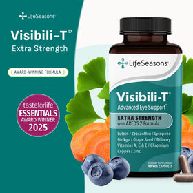 LifeSeasons Visibili-T Extra Strength capsules with measuring spoon