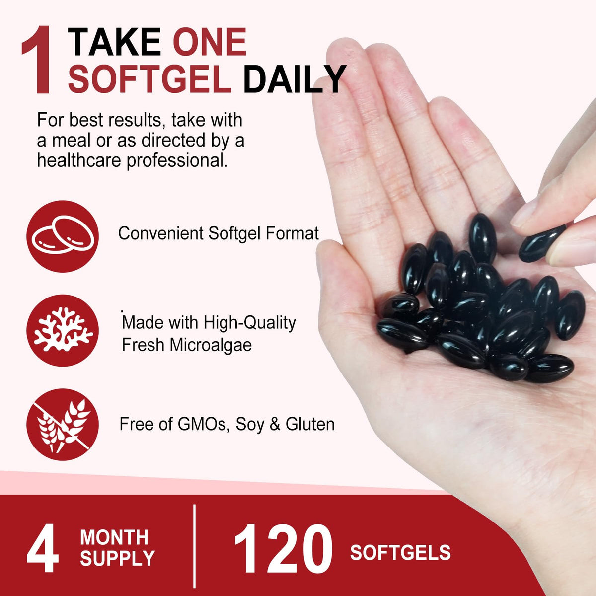 Lifestyle scene with BOIUOITI Astaxanthin Softgels on a kitchen counter