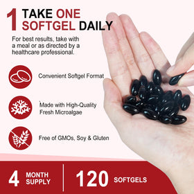 Lifestyle scene with BOIUOITI Astaxanthin Softgels on a kitchen counter