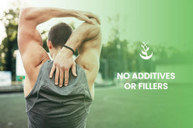 Lifestyle scene with PURE ORIGINAL INGREDIENTS Alfalfa Leaf Capsules on a kitchen counter