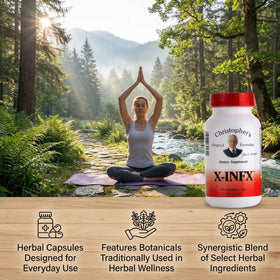 Lifestyle shot of Christopher's X-INFX Formula in a wellness setting