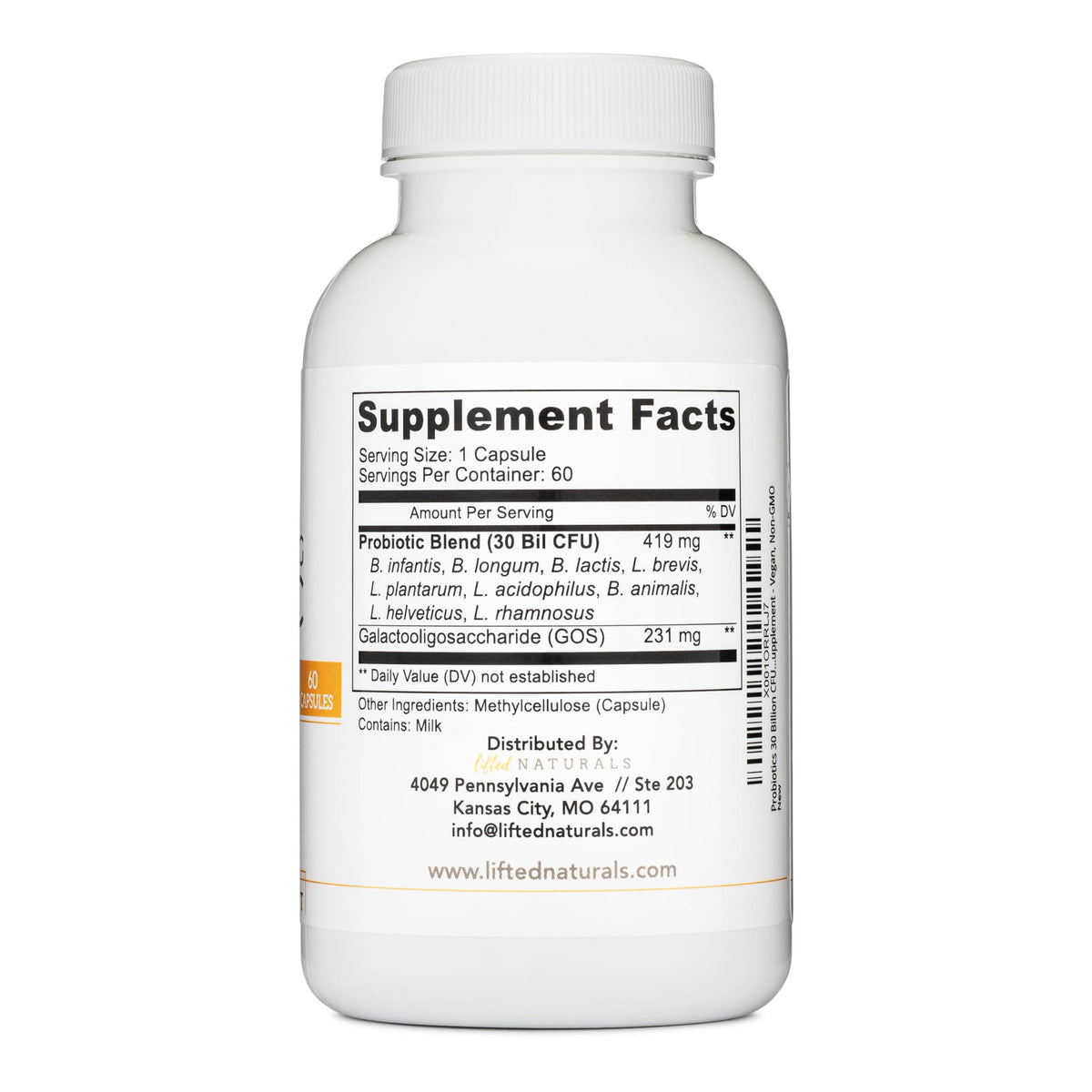 Lifted Naturals Mood support Probiotic bottle with travel bag