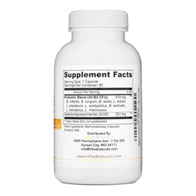 Lifted Naturals Mood support Probiotic bottle with travel bag