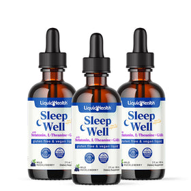 LIQUIDHEALTH Sleep Well Melatonin Drops 3 Pack front view