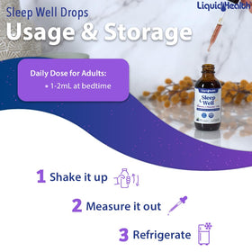 LIQUIDHEALTH Sleep Well Melatonin Drops packaging details