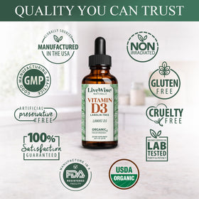 Live Wise Naturals Vitamin D3 1000 IU Drops packaging