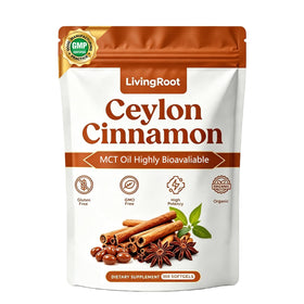 LivingRoot Ceylon Cinnamon Softgels 300 Count front view