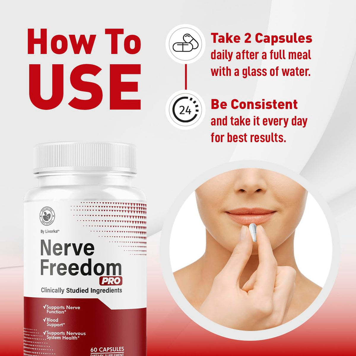 LIVORKA Nerve Freedom Pro Capsules close-up of capsules