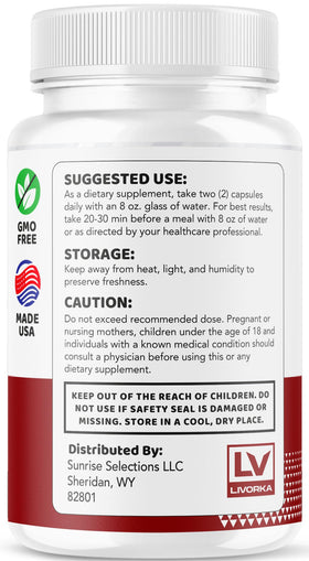 LIVORKA Nerve Freedom Pro Capsules displayed with a measuring spoon