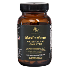 LONLIFE MaxPerform Horny Goat Weed & Maca Root Supplement front view